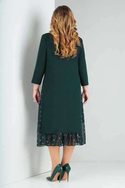 Платье Милора-стиль 758 т.зеленый - фото 2