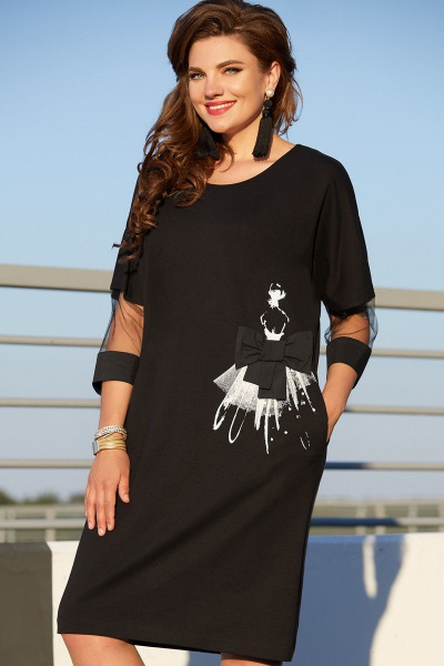 Платье Vittoria Queen 13003 черный - фото 3