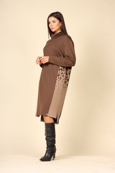 Платье Faufilure С1126 коричневый - фото 2