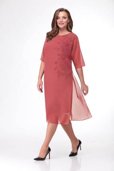 Платье VOLNA 1095 персиковый - фото 1