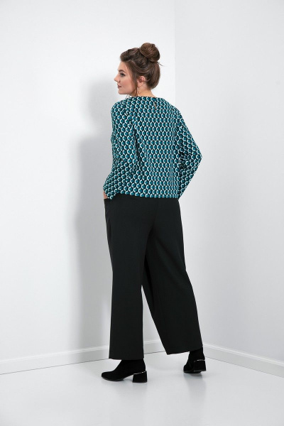 Блуза, брюки JeRusi 20112 бирюза - фото 3