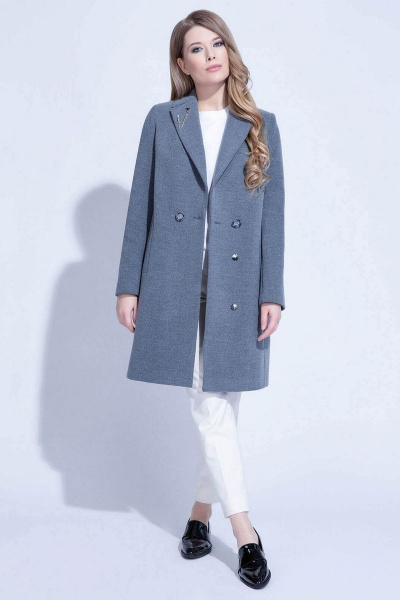 Пальто ElectraStyle 3-6061-128 серый меланж - фото 1