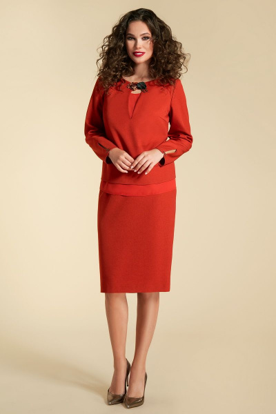 Блуза, юбка Магия моды 1726 красный - фото 1