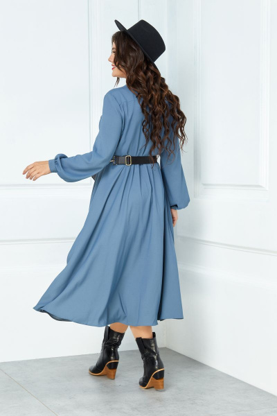 Платье Anastasia 503 серо-голубой - фото 4