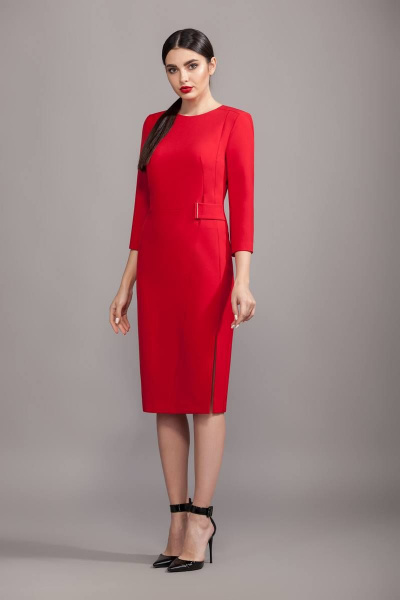 Платье Olegran 3671 красный - фото 1