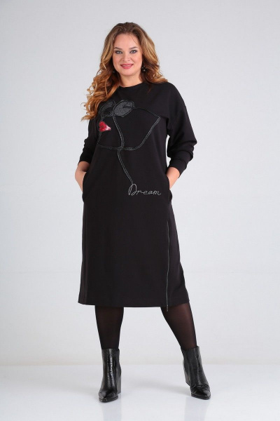 Платье SOVITA M-2009 черный - фото 3
