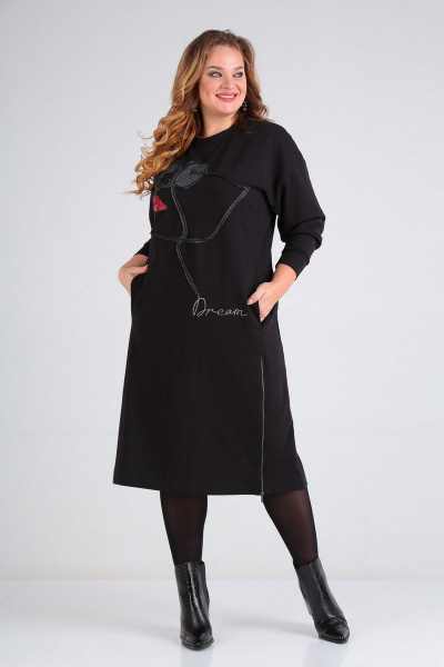 Платье SOVITA M-2009 черный - фото 1