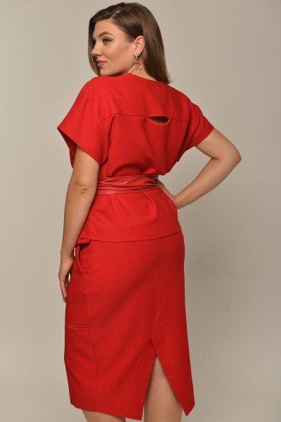 Блуза, юбка GRATTO 2002 красный - фото 5
