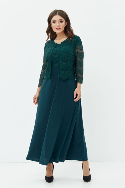 Платье Anastasia 754 зеленый - фото 1