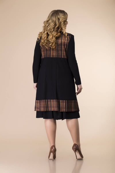 Жилет, платье Romanovich Style 3-1261 черный/золото - фото 2