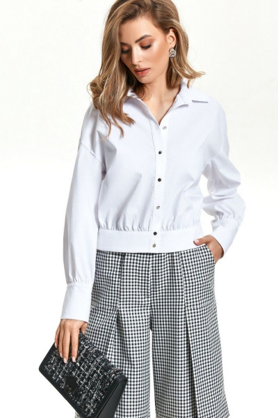 Блуза, шорты TEZA 1422 белый-мультиколор - фото 3