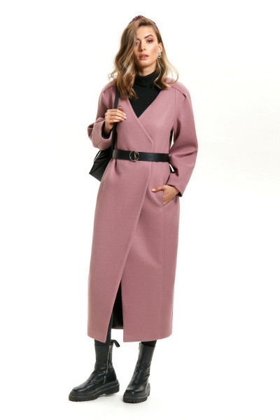 Пальто TEZA 1430 розовый - фото 4