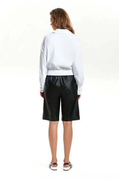 Блуза, шорты TEZA 1441 белый-черный - фото 3
