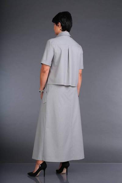 Блуза, юбка ZigzagStyle 349 серый - фото 4