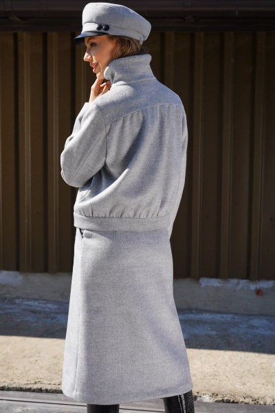 Бомбер, юбка Prestige 3958/170 серый - фото 5
