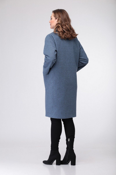 Пальто, платье Deluizn 867 синий - фото 2