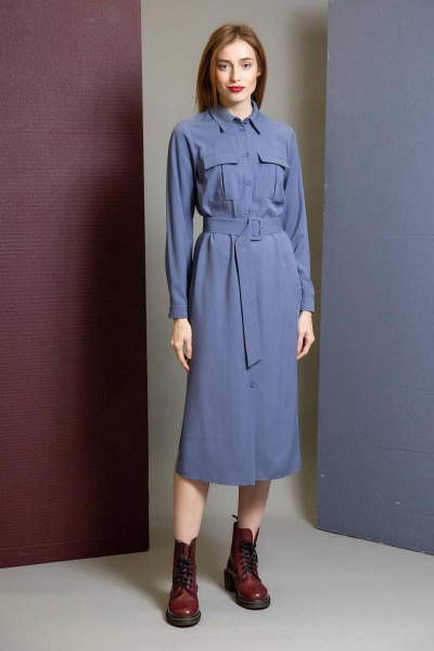 Платье Ivera 901 серо-голубой - фото 1
