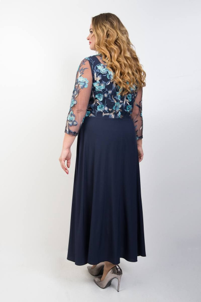 Платье TrikoTex Stil М109-17 синий - фото 3