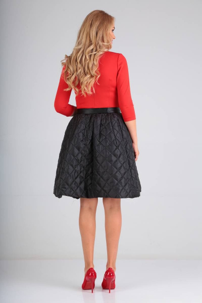 Платье SVT-fashion 520 черный/красный - фото 2