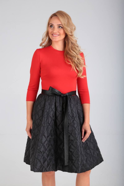 Платье SVT-fashion 520 черный/красный - фото 1