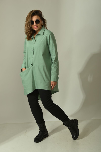 Блуза GRATTO 4014 светло-зеленый - фото 1
