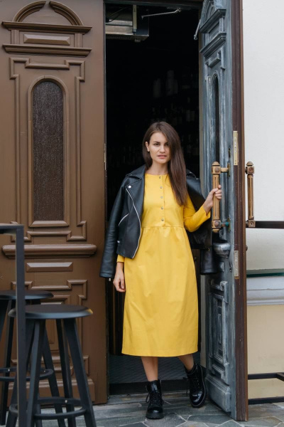 Платье KRASA - Danaida 202-20 желтый - фото 1