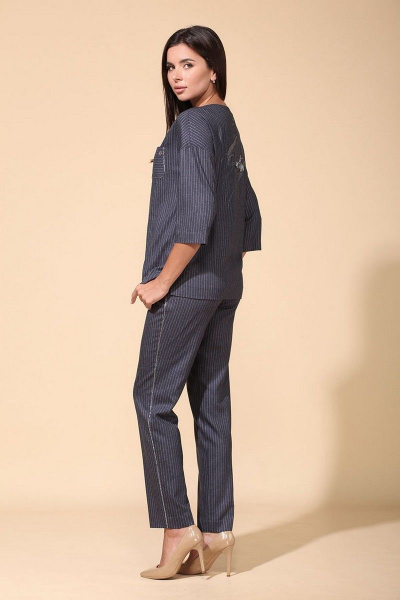Блуза, брюки ROMA MODA М612 синий-меланж - фото 4