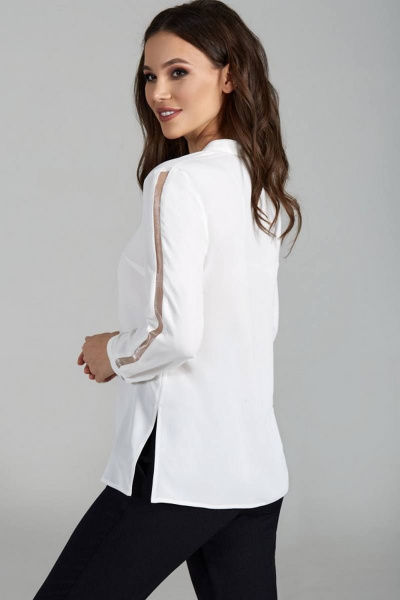Блуза Teffi Style L-1508 молочный - фото 3