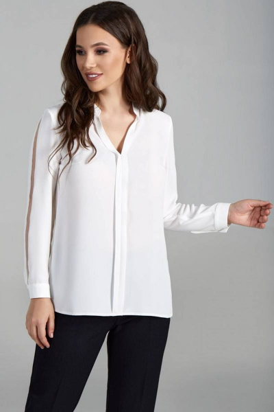 Блуза Teffi Style L-1508 молочный - фото 1