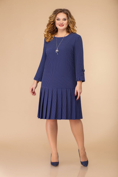 Платье Svetlana-Style 1429 синий+белый_горох - фото 1