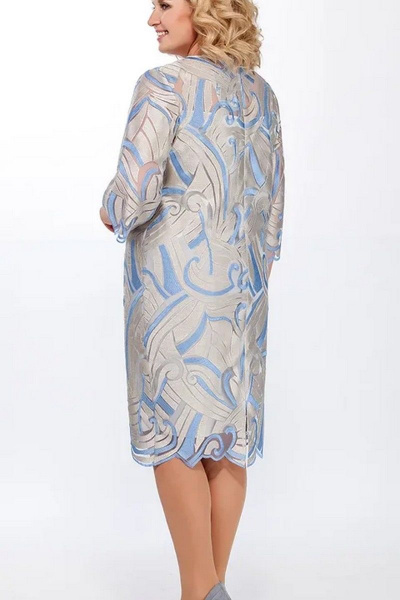 Платье LaKona 969 бежево-голубой - фото 2