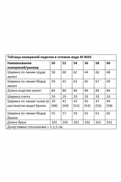 Брюки, жилет Andina city 9043-24 синий - фото 3