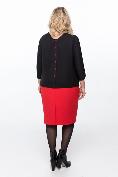 Блуза, юбка Pretty 1201 черно-красный - фото 2