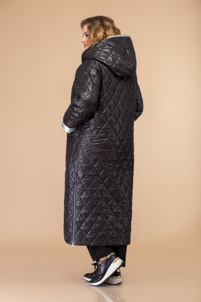 Пальто Svetlana-Style 1459 черный+серый - фото 2