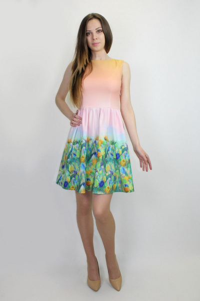 Платье VLADOR 500232-1 светло-розовый - фото 1