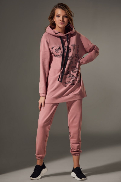 Брюки, свитшот Andrea Fashion AF-74 розовый - фото 1