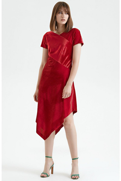 Платье Moveri by Larisa Balunova 5068D вишневый - фото 6