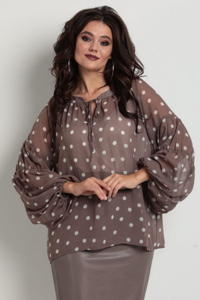 Блуза, юбка Solomeya Lux 597/741 капучино - фото 2
