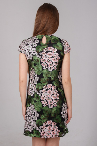 Платье Madech 185280 черный+розовый+зеленый - фото 6