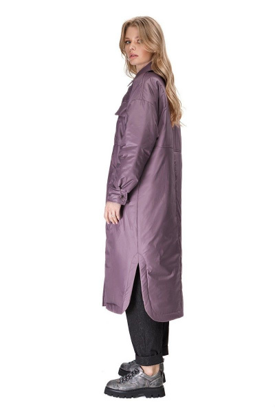 Пальто PiRS 1678 серо-фиолетовый - фото 2
