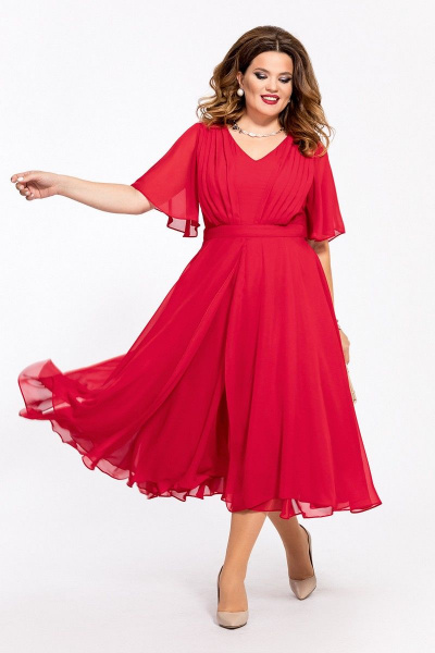 Платье TEZA 1455 красный - фото 1