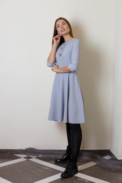 Платье VG Collection 183 серо-голубой - фото 1
