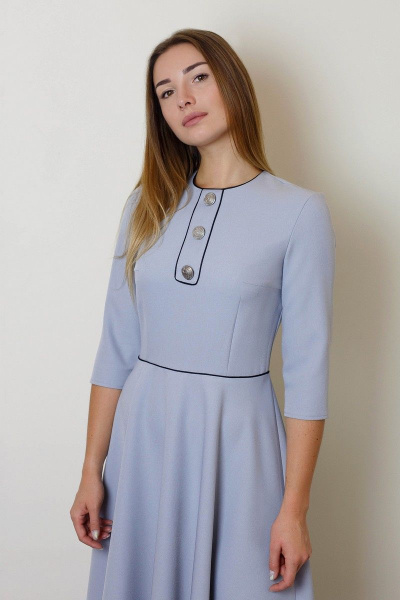 Платье VG Collection 183 серо-голубой - фото 2