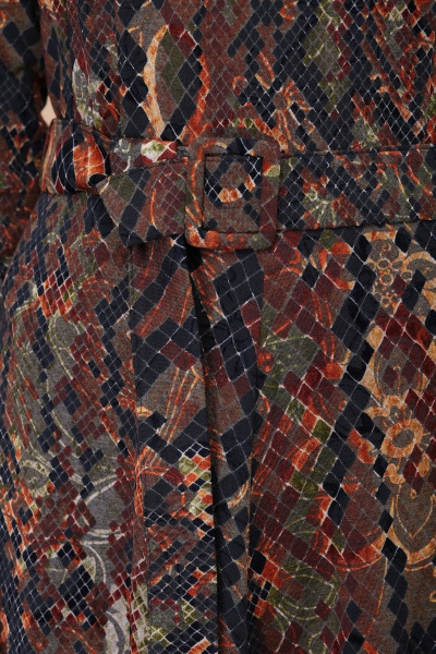 Платье Линия Л Б-1822 коричневый_принт - фото 2