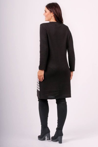 Платье Bonadi 1226 черный-вишневый - фото 2