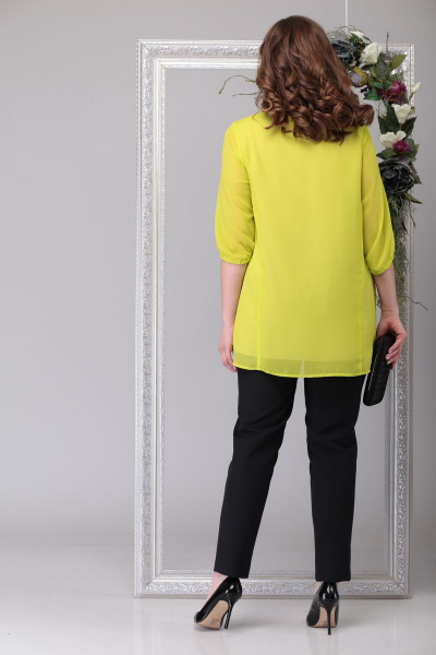 Блуза, брюки Michel chic 1203 жёлтый+чёрный - фото 4