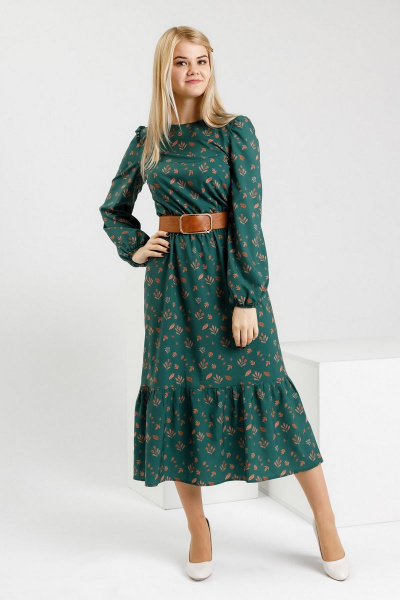 Платье, пояс YFS 6142 зеленый - фото 2