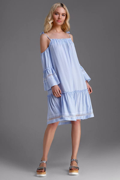 Платье LaVeLa L1794 голубой - фото 1