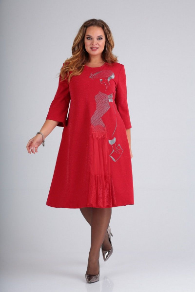 Платье SOVITA M-2011 красный - фото 1