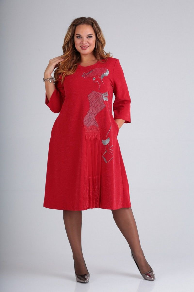 Платье SOVITA M-2011 красный - фото 2